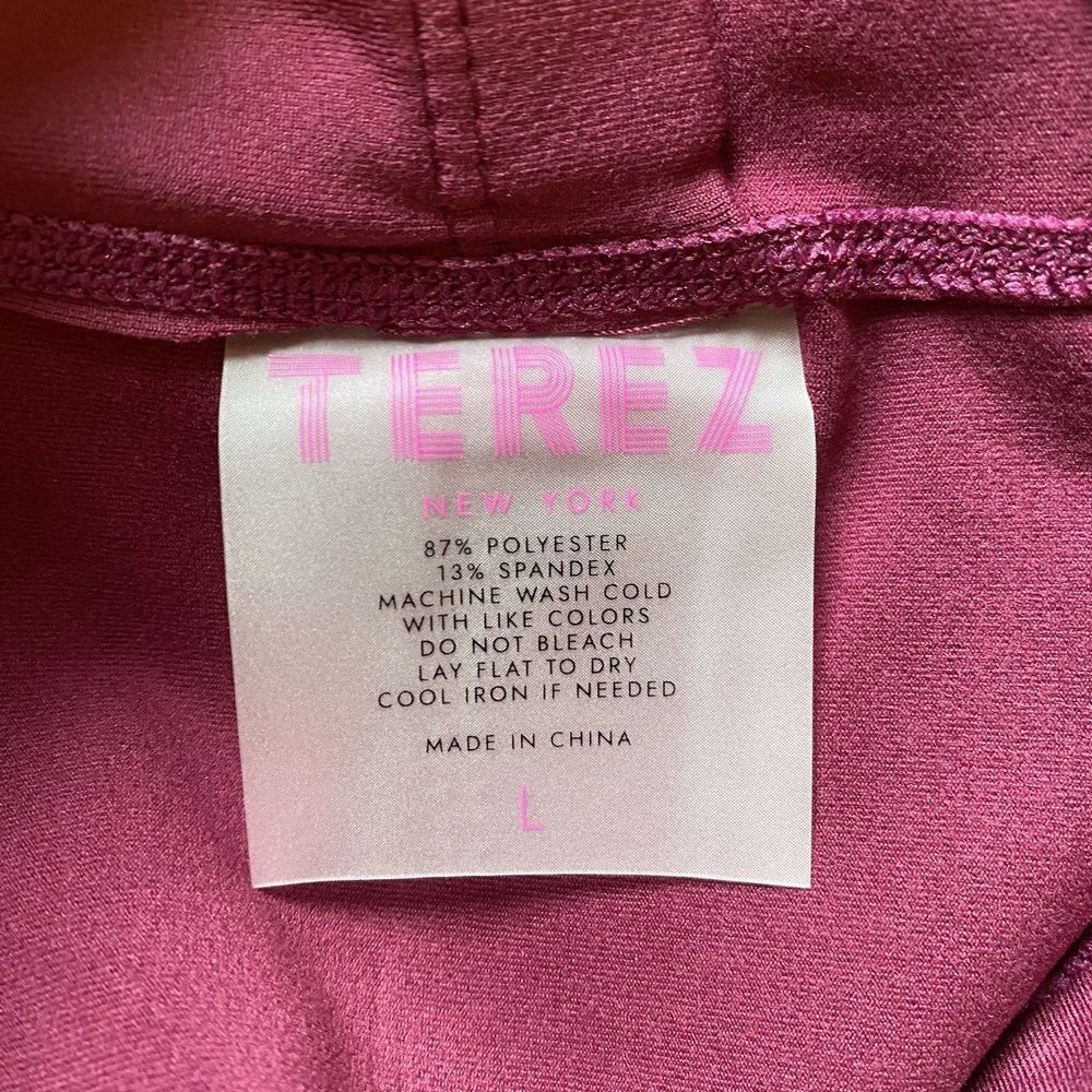 Terez Crop Top Bralette Size Large Scoop Neck Comfort Built In Bra Casual - Picture 2 of 6